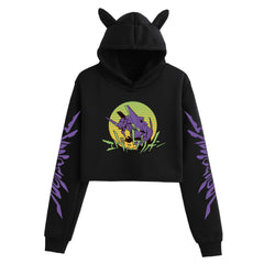 Women's Eva Sexy Cat Ears Crop Hoodie