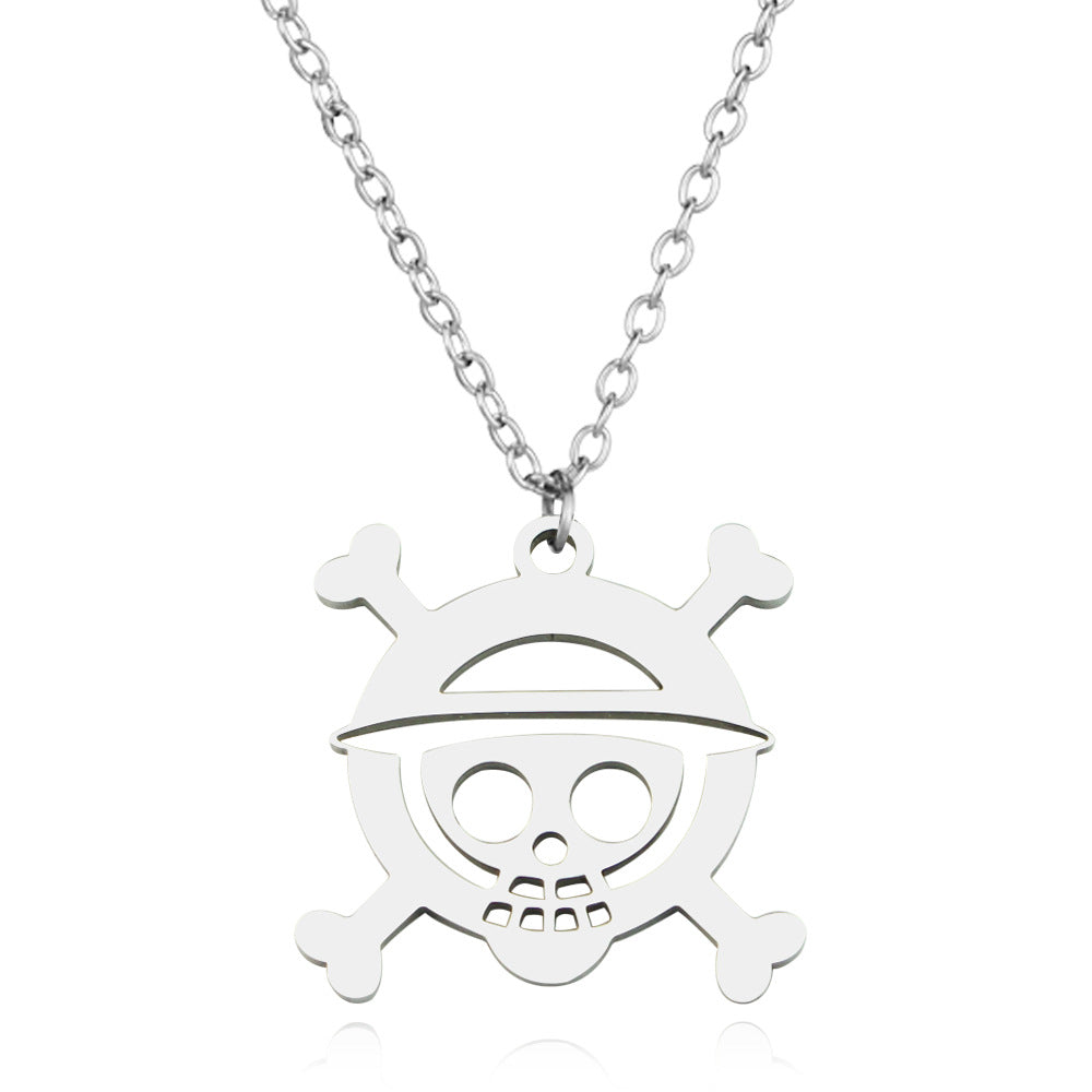 Luffy Pirate Group Flag Logo Necklace