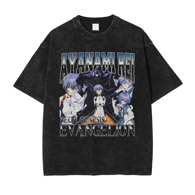 Vintage Washed Anime EVA T-shirt