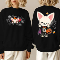 SKZ Halloween Printed Crew Neck Sweatshirt