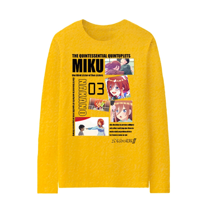 Men's Anime Long-sleeved Cotton T-shirt
