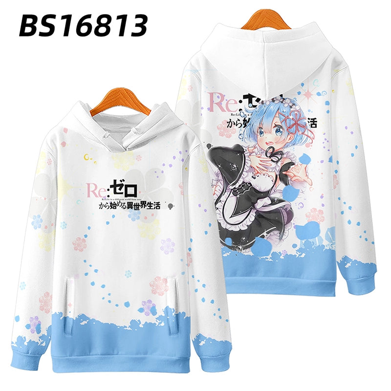 Women's Rem Anime 3d Print Hoodie