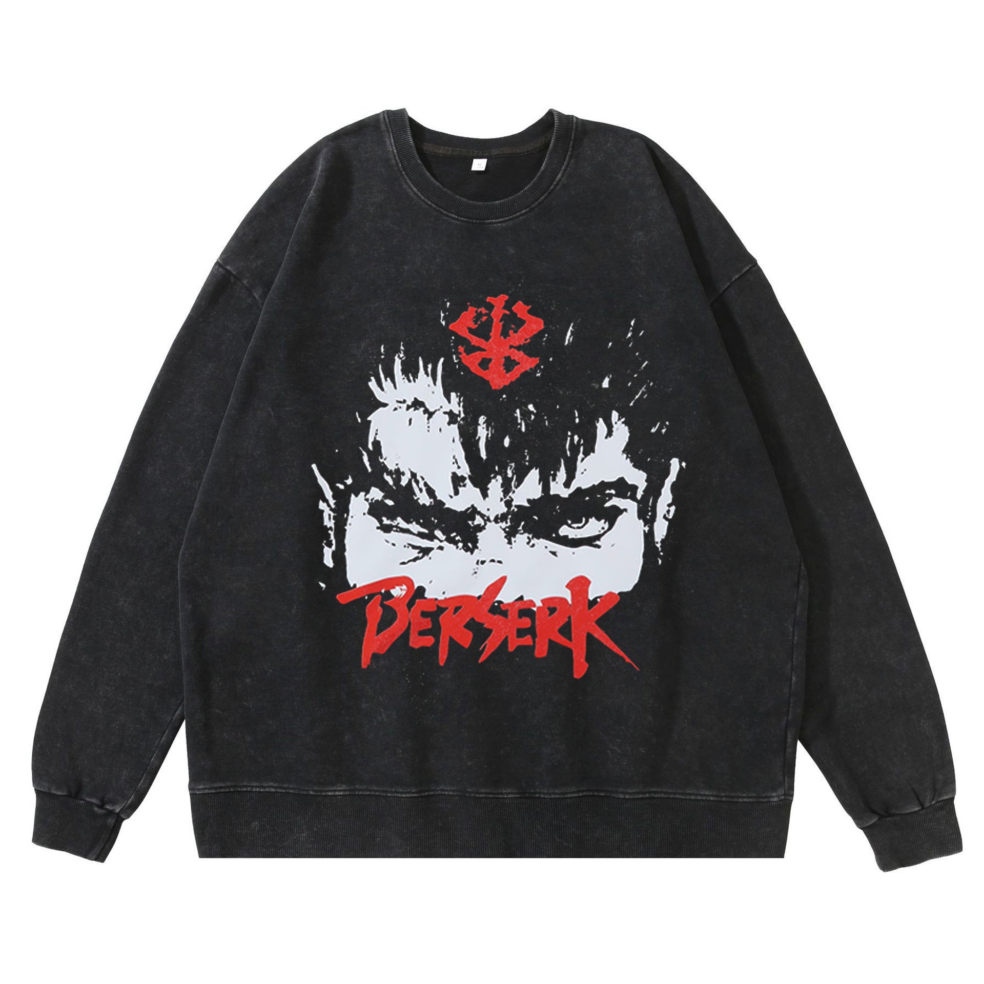 Vintage Anime Washed Crew Neck Sweatshirt