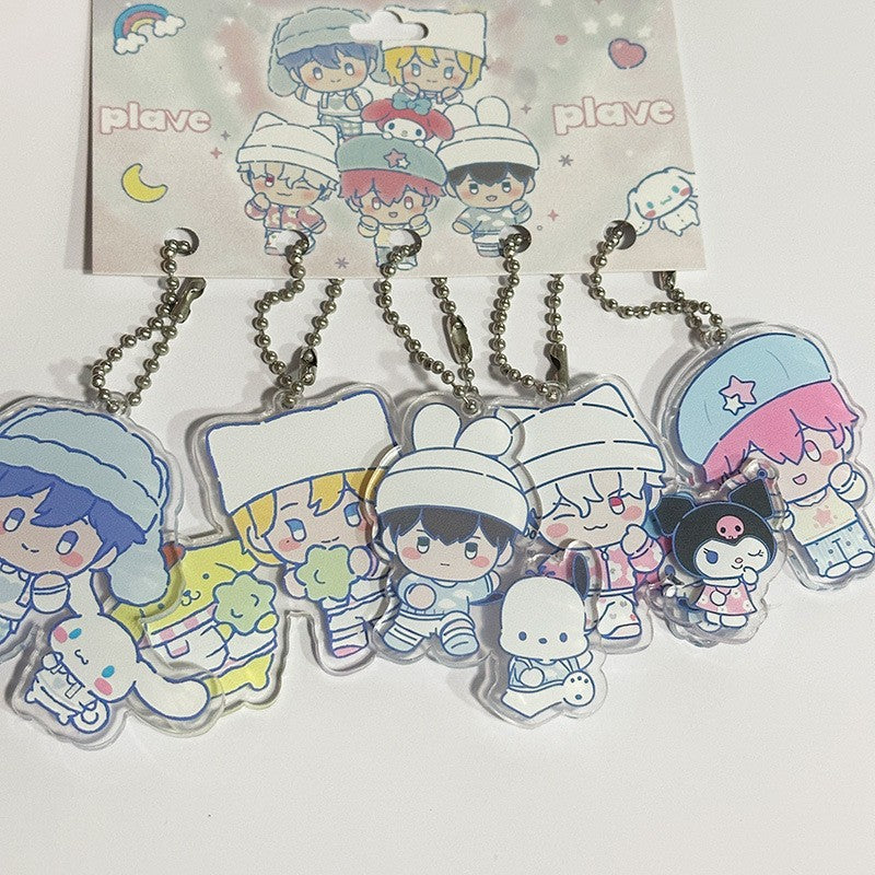 Plave Doll Acrylic Pendant Keyring Set