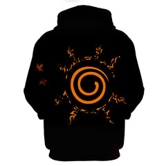 Unisex Anime Digital Printed Pocket Hoodie