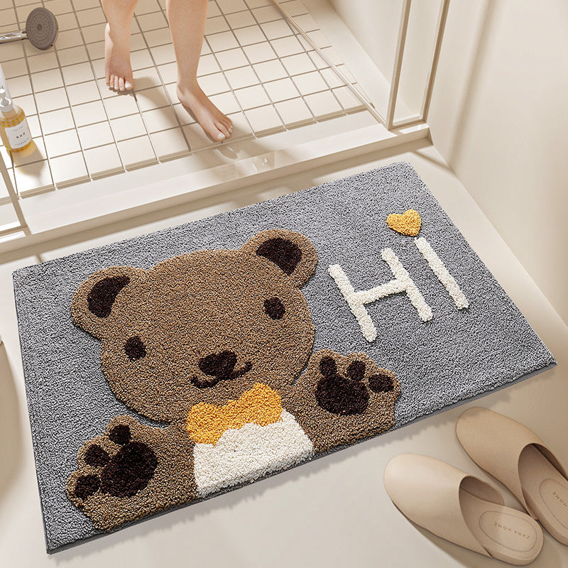 Adorable Happy Frog Bath Mat