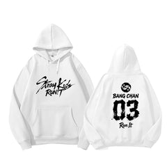 SKZ RUN IT Number Print Fleece Hoodie