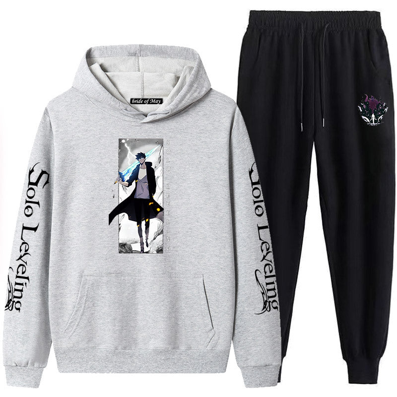 Casual Anime Graphic Hoodie Loose Pants