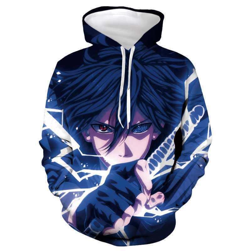 Unisex Anime 3D Digital Print Pocket Pullover Hoodie