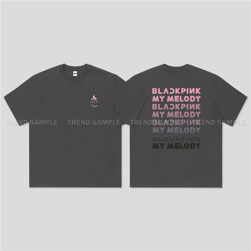 BP MELODY Letter Printed Short-sleeved T-shirt