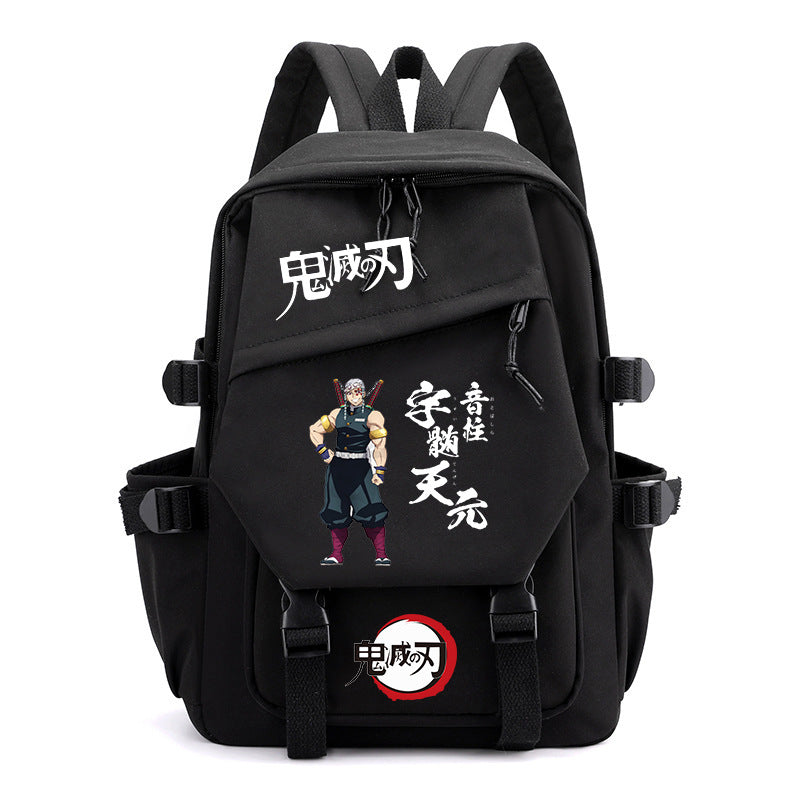 Retro Anime Printed School Backpack