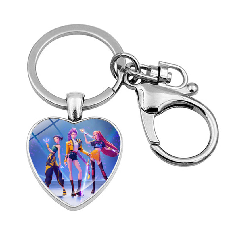 KPDH Heart Pendant Keychain