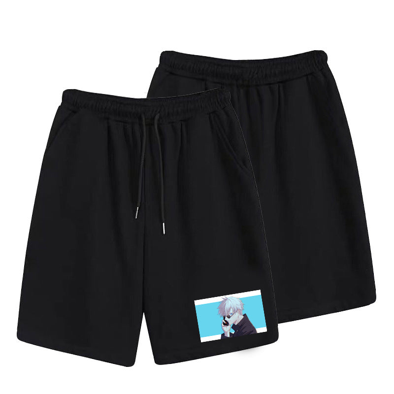 Casual Men's Anime Summer Elastic Sports Shorts