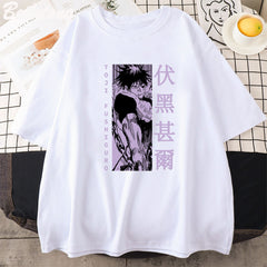 Unisex Toji Fushiguro Printed Crew Neck Tee