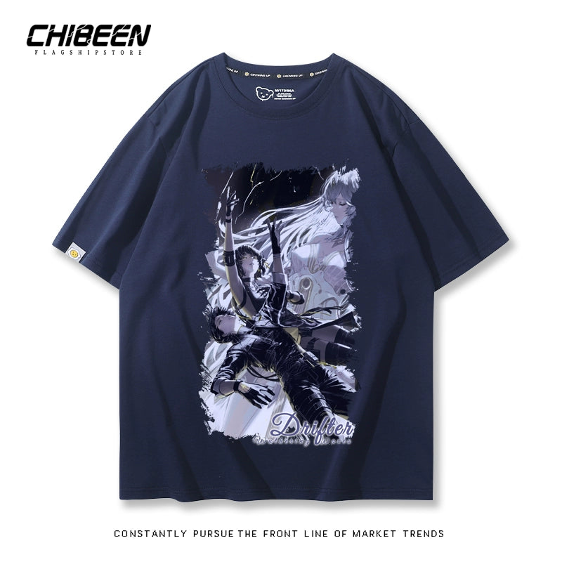 Game Print Short-sleeved Cotton Loose Tee