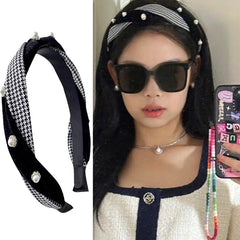 Jennie Grid Pearl Headband