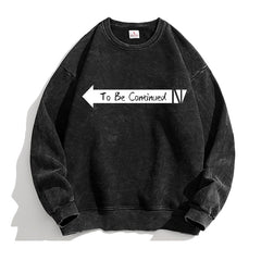 Trendy Unisex JOJO Washed Round Neck Sweatshirt