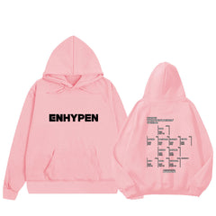 KPOP Logo Printed Pullover Hoodie