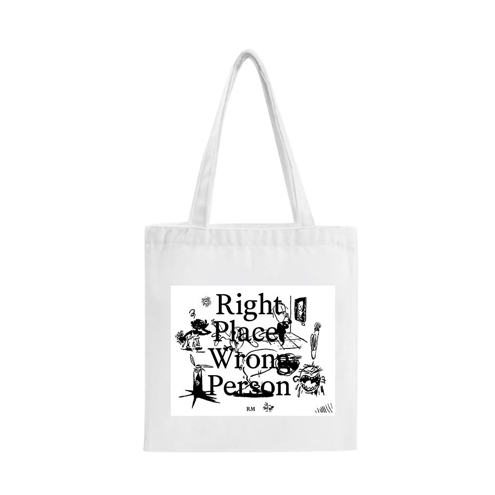 RM KPOP Logo Canvas Shoulder Bag