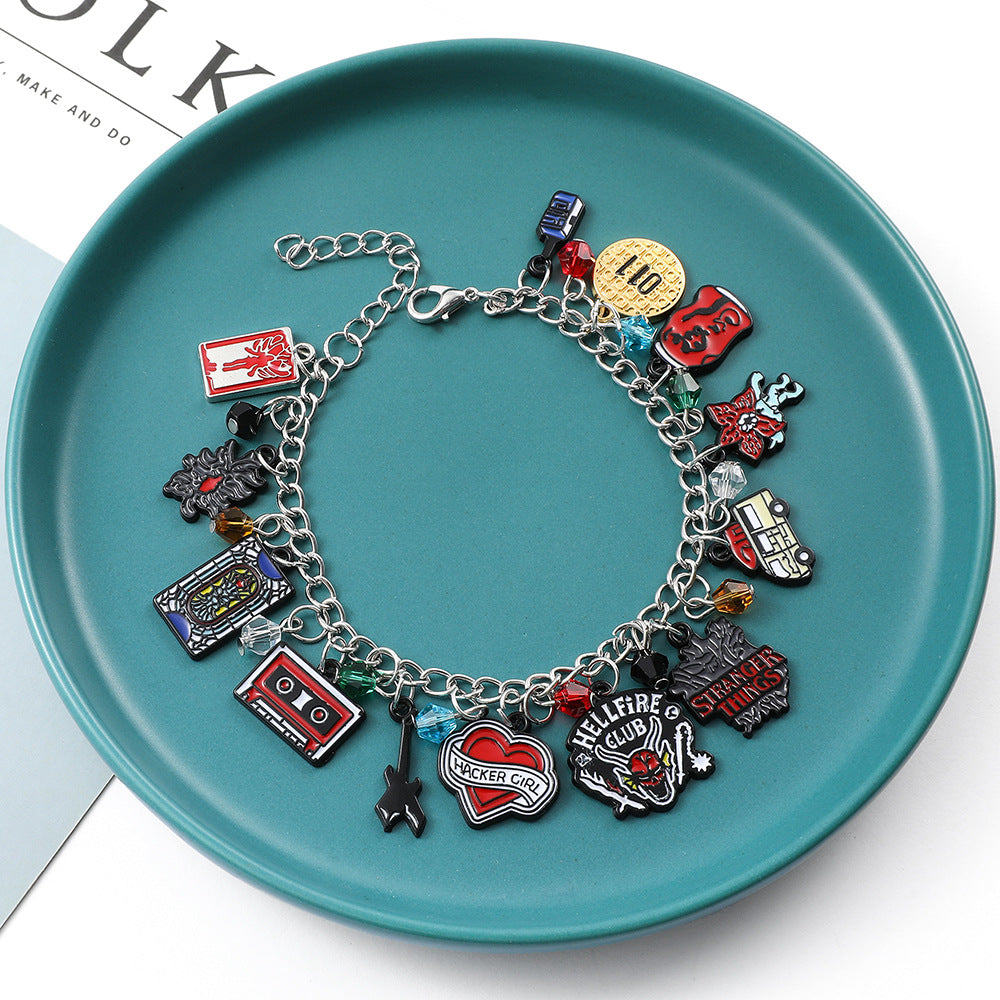Cute Cartoon TV Pendant Bracelet