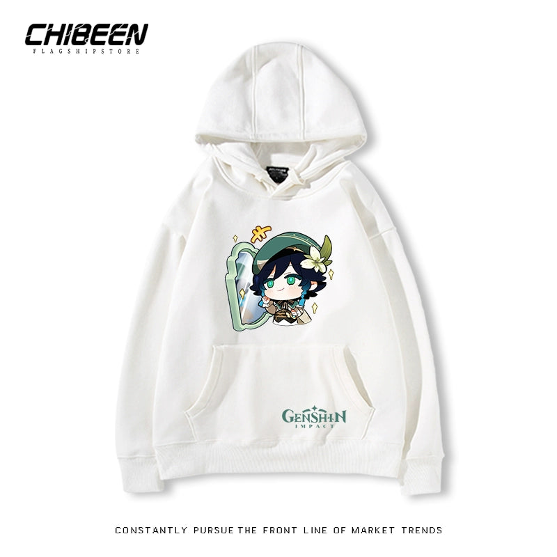 Unisex Venti Game Print Pullover Hoodie