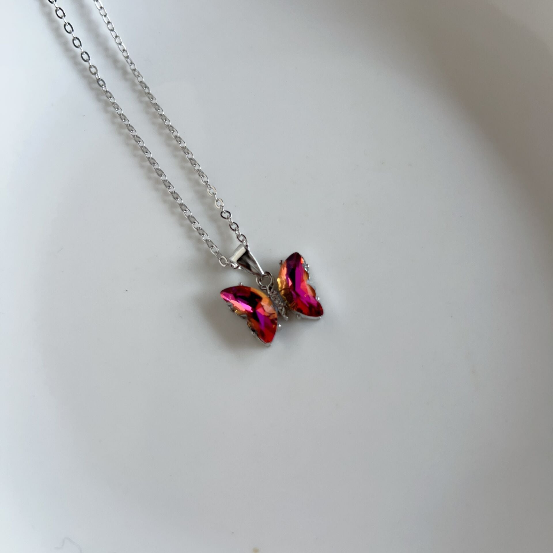 Women's Gradient Butterfly Necklace