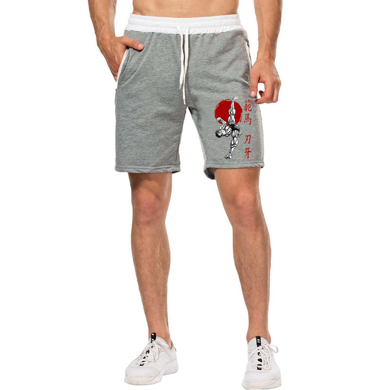 Men's Baki Anime Casual Loose Shorts