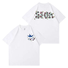SION JAEHEE YUSHI Graffiti Print Short-sleeved T-shirt