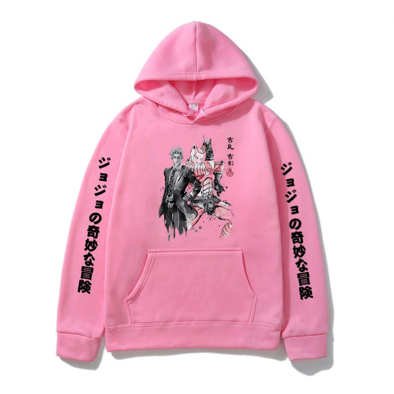 Unisex Anime Jojo Kira Yoshikage Pullover Hoodie