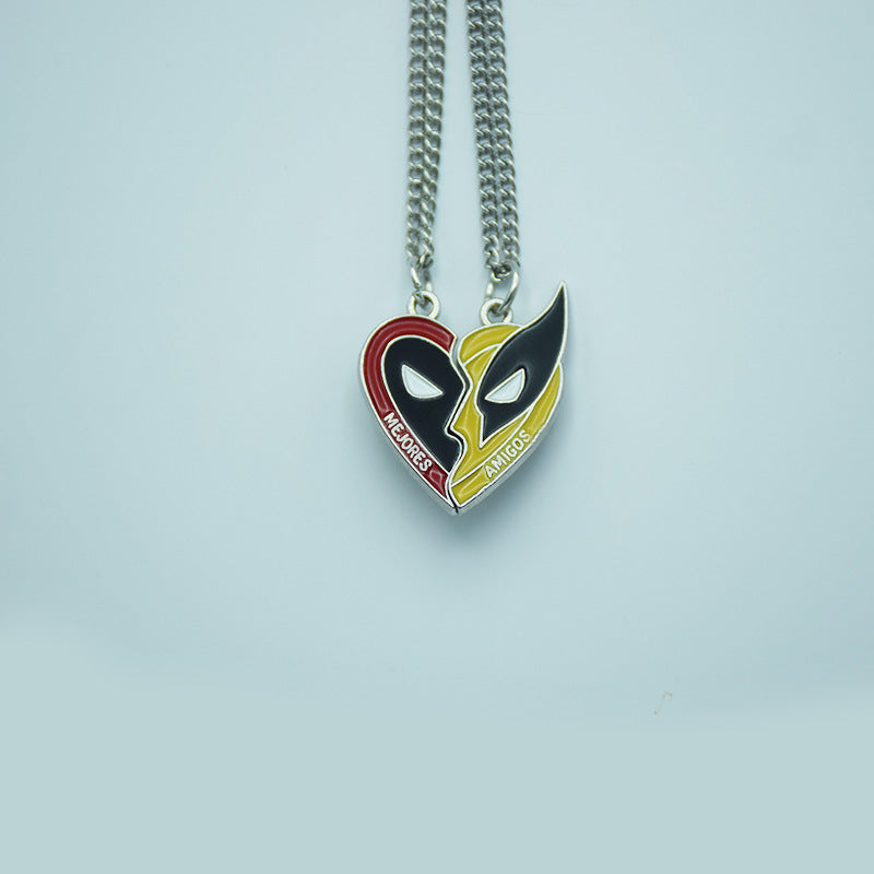 Deadpool and Wolverine Couple Necklace Accessories