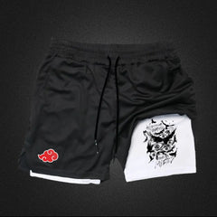 Men's Casual Anime Pattern Print Sports Shorts