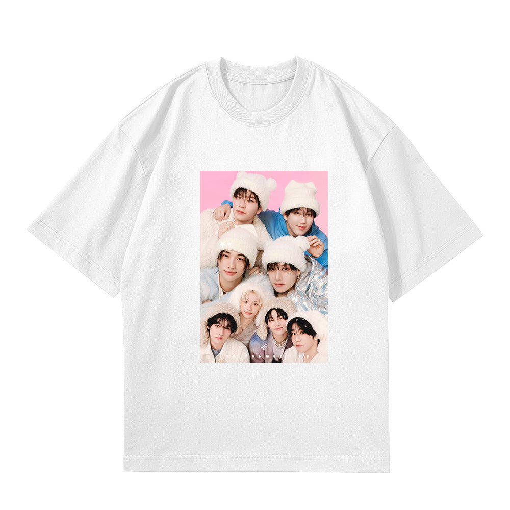 SKZ 5' CLOCK Print Crew Neck T-shirt