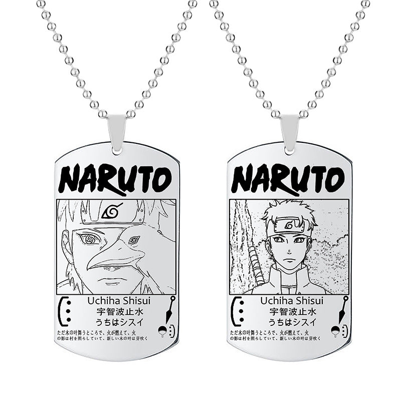 Trendy Sasuke Tag Pendant Necklace