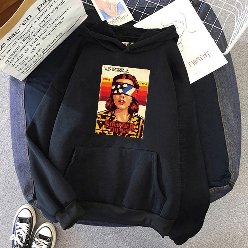 Casual Tv Pattern Printed Pullover Hoodie
