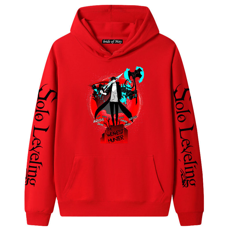Unisex Anime Pattern Printed Pullover Hoodie