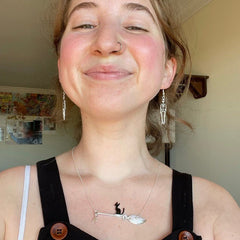 Wizard Cat Pendant Halloween Necklace