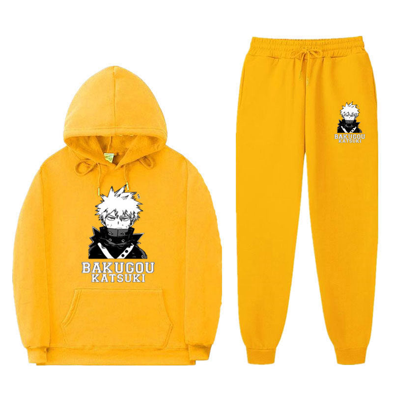 Casual Anime Bakugou Sports Hoodie Pants Suit