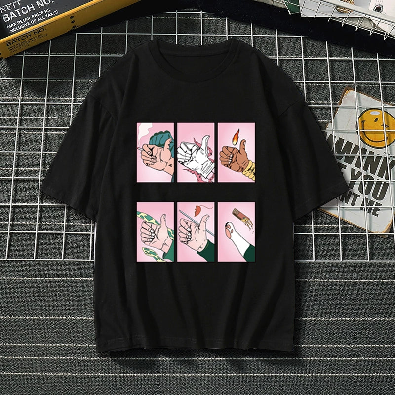 Jojo Anime Graphic Cotton Short Sleeve T-Shirt