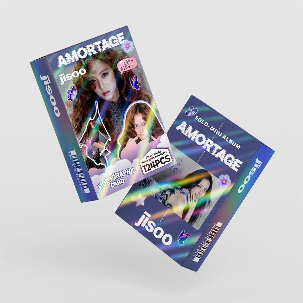 124pcs KPOP Holographic Cards