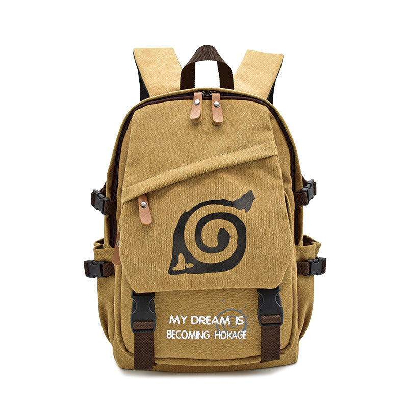 Trendy Anime Canvas Backpack