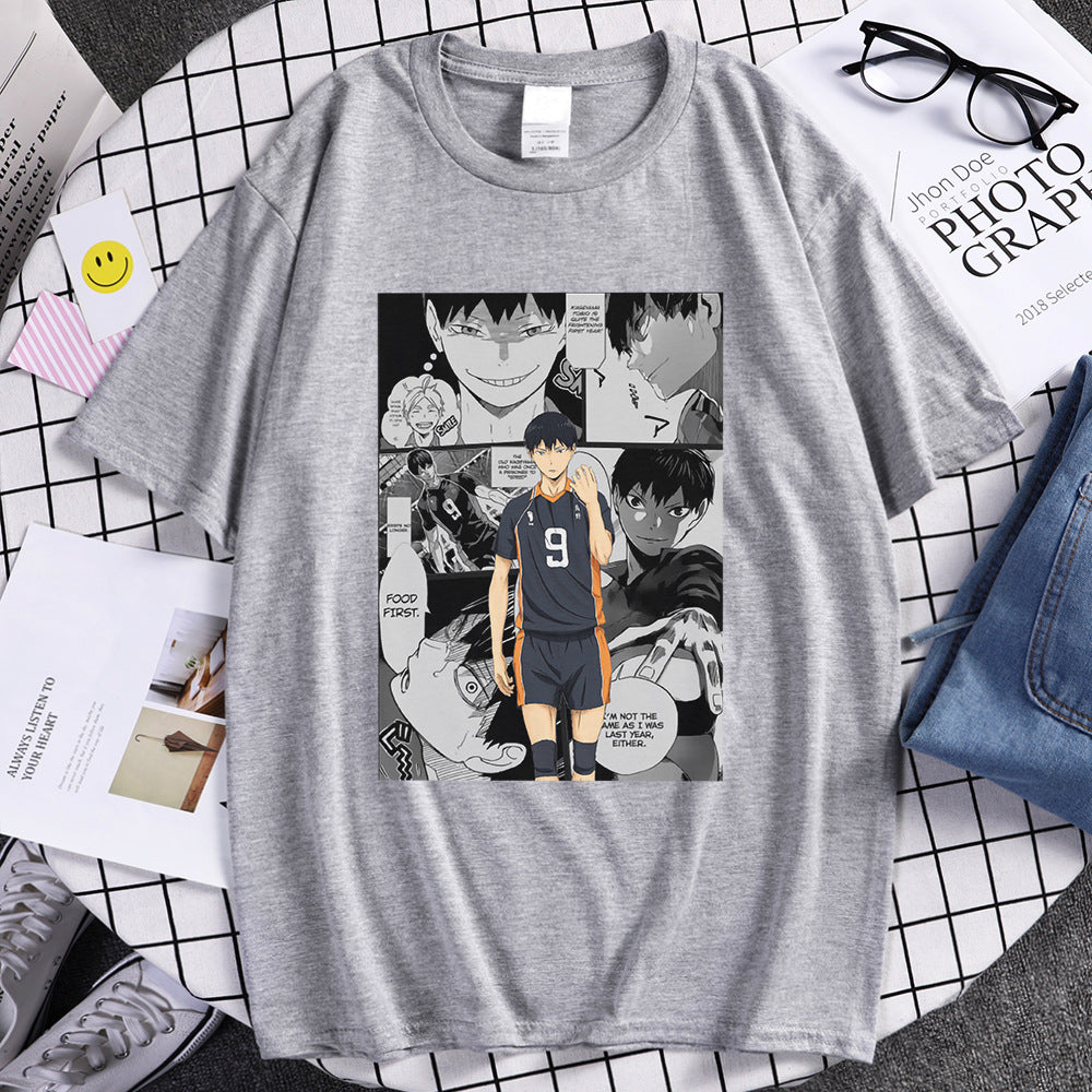 Unisex Anime Graphic Printed Loose Summer T-Shirt