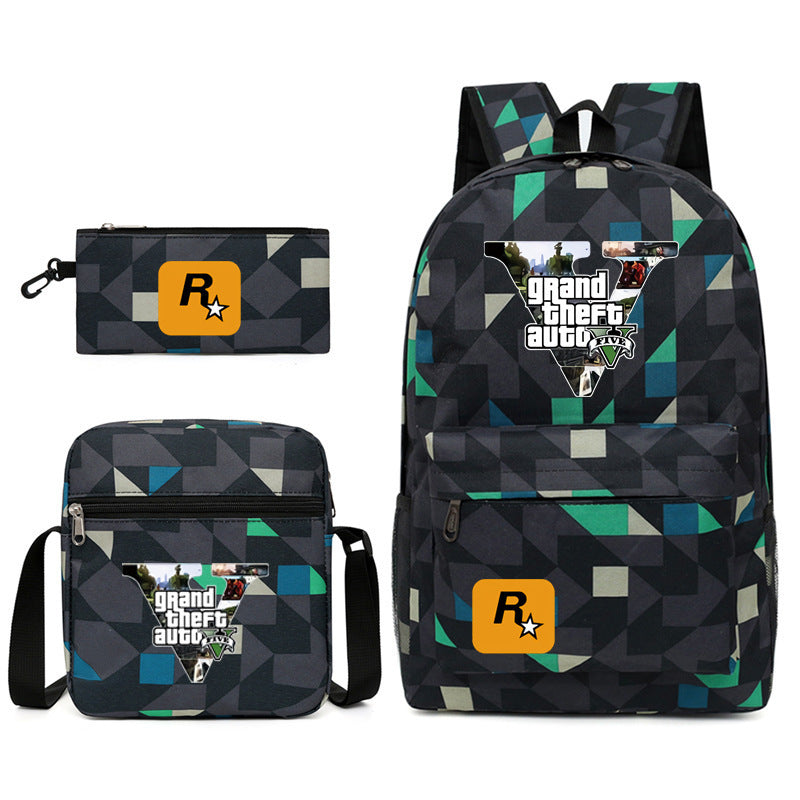 Leisure Game Printed School Backpack