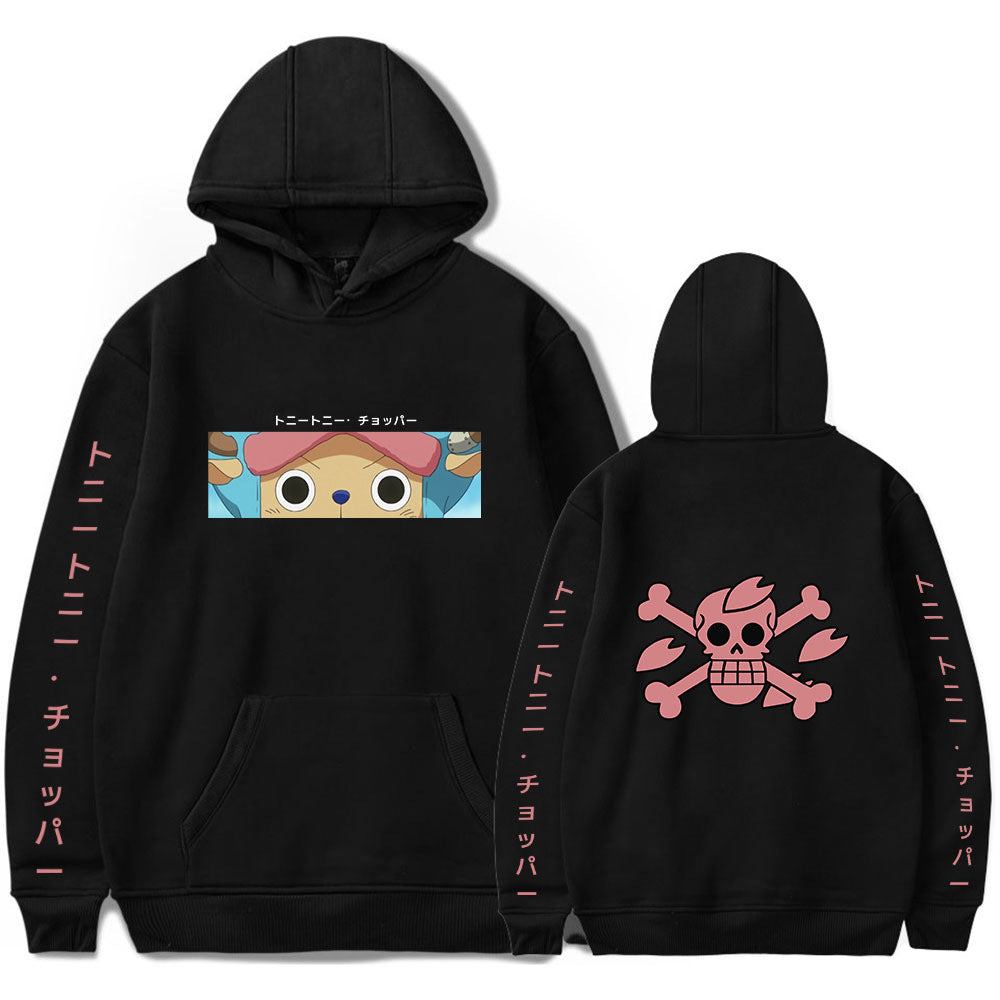 Casual Anime Graphic Printed Loose Hoodie