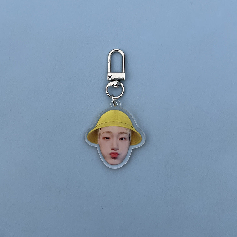 KPOP Yellow Hat KeyChain Pendant