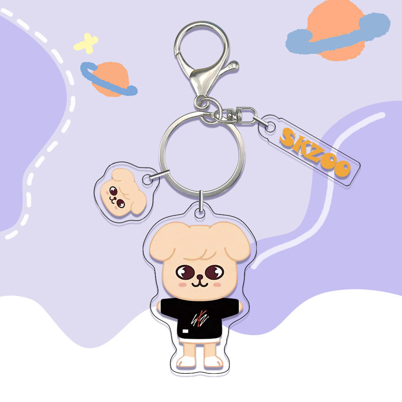 KPOP Cartoon Acrylic Double-sided Keychain