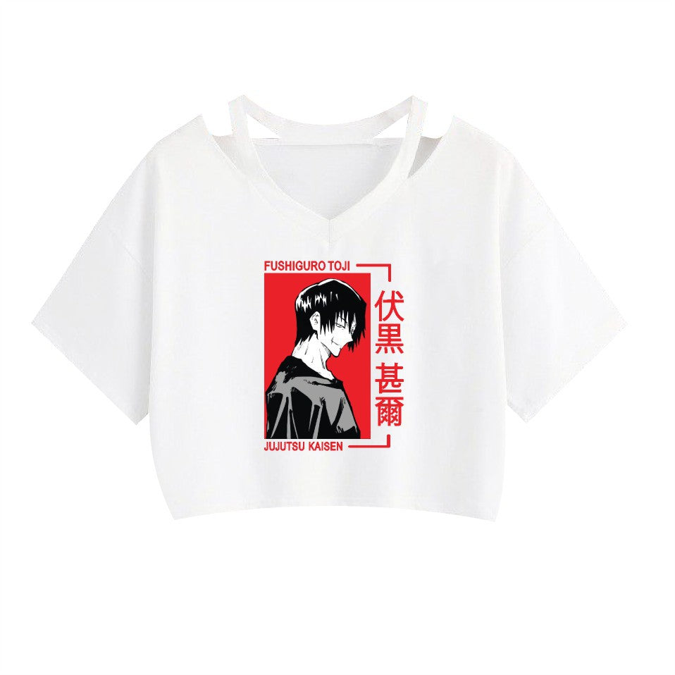 Women's Anime Summer Breathable Crop T-shirt