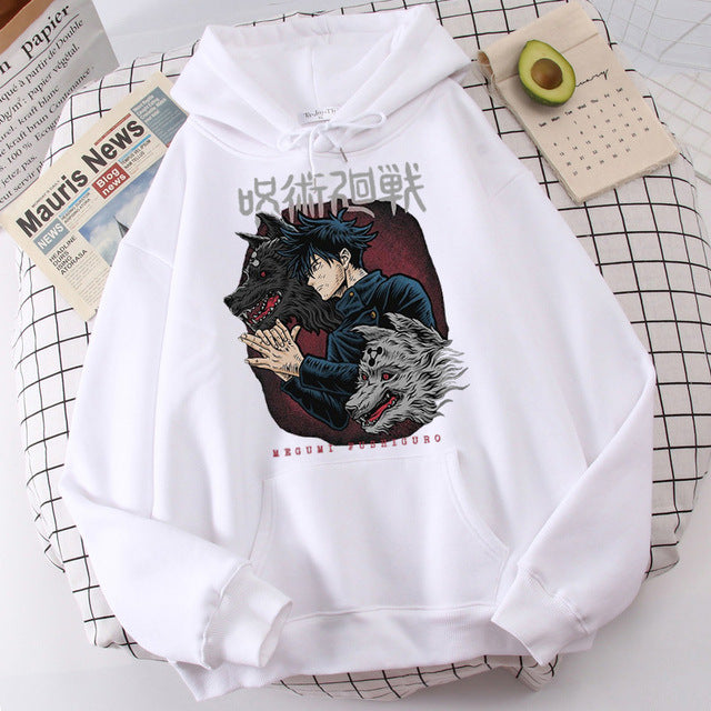 Trendy Anime Printed Casual Loose Hoodie