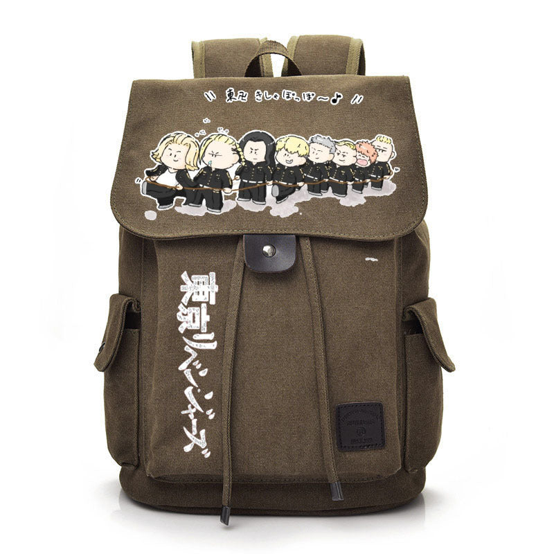 Vintage Anime Canvas Backpack