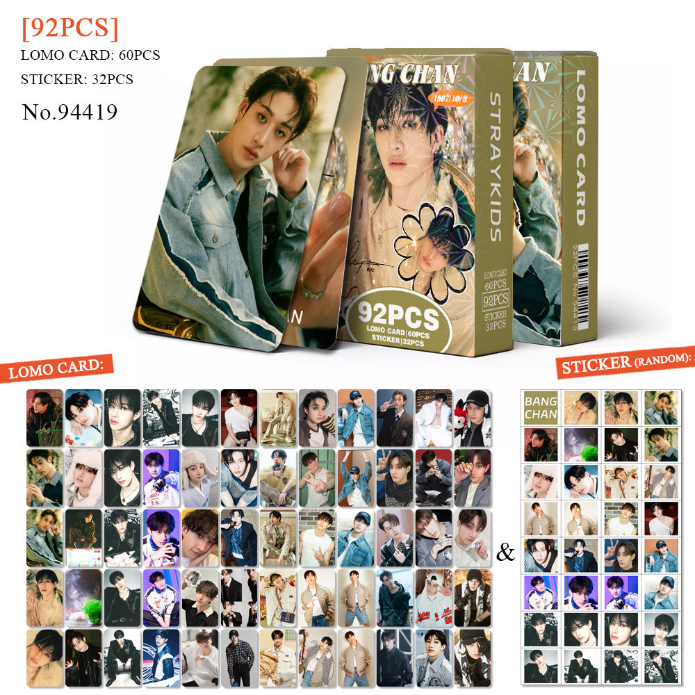92pcs SKZ Hollow LOMO Photo Card Stickers