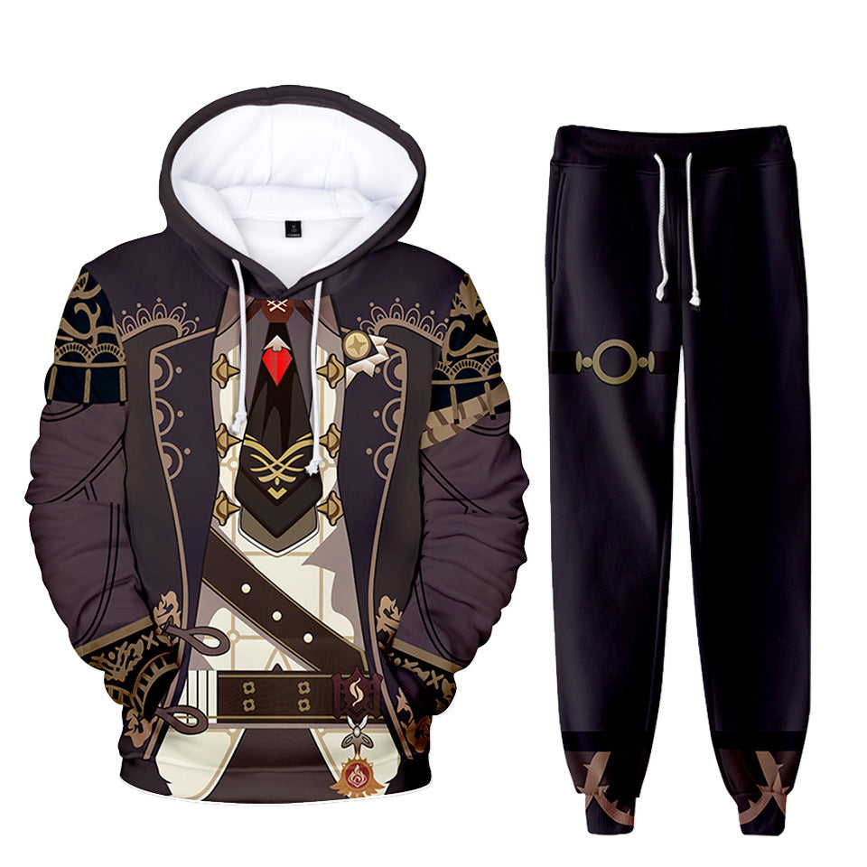 Casual Trendy Game 3D Print Hoodie Trousers Co-ords